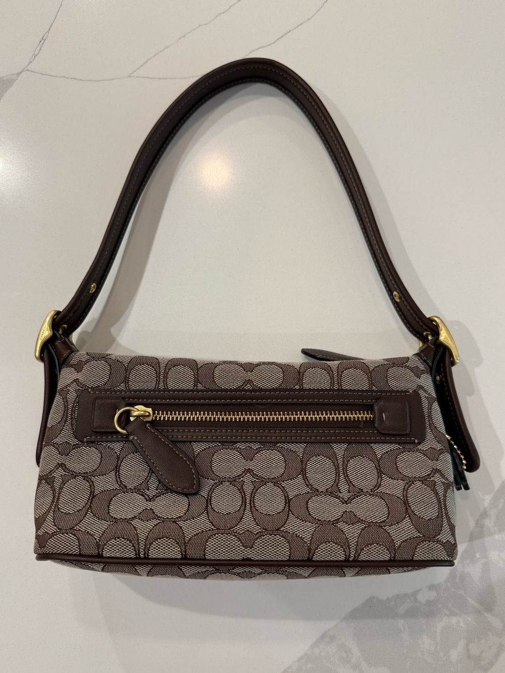 Coach Demi Bag Signature Jacquard Brass/Maple Brown Limited Re-Edition - Picture 3 of 8